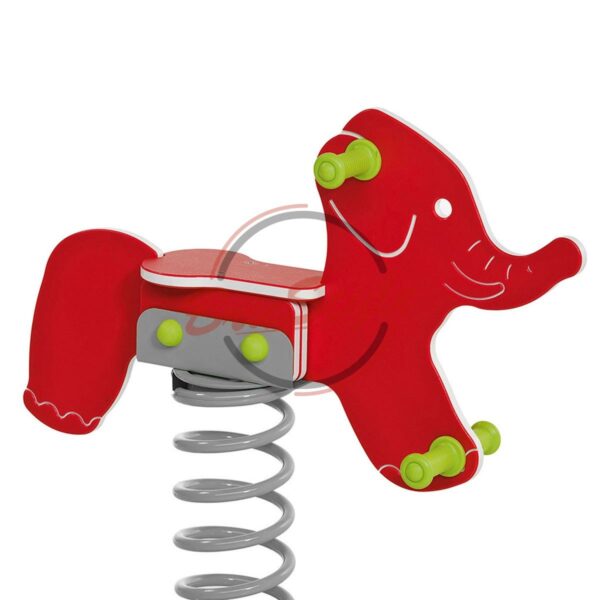 Klackalica na oprugama "Slonić" crvena DIOS1117 HDPE