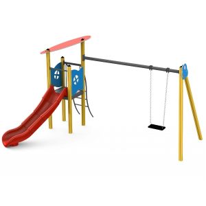 Igralo TOBOGAN SA LJULJAČKOM - aluminij GDC014A